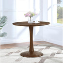  Color_Brown -- Holly 36" Brown Solid Wood And Oak Veneer Dining Table IMAGE 2