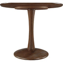  Color_Brown -- Holly 36" Brown Solid Wood And Oak Veneer Dining Table IMAGE 3