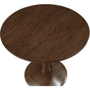  Color_Brown -- Holly 36" Brown Solid Wood And Oak Veneer Dining Table IMAGE 4