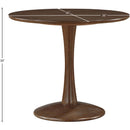  Color_Brown -- Holly 36" Brown Solid Wood And Oak Veneer Dining Table IMAGE 7