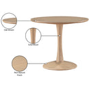  Color_Natural -- Holly 36" Natural Solid Wood And Oak Veneer Dining Table IMAGE 6