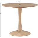  Color_Natural -- Holly 36" Natural Solid Wood And Oak Veneer Dining Table IMAGE 7