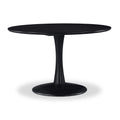 Color_Black -- Meridian Round Holly Dining Table with Pedestal Base IMAGE 1