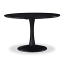  Color_Black -- Meridian Round Holly Dining Table with Pedestal Base IMAGE 1