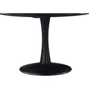  Color_Black -- Meridian Round Holly Dining Table with Pedestal Base IMAGE 3