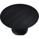  Color_Black -- Meridian Round Holly Dining Table with Pedestal Base IMAGE 4