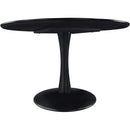  Color_Black -- Meridian Round Holly Dining Table with Pedestal Base IMAGE 5