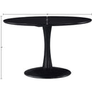  Color_Black -- Meridian Round Holly Dining Table with Pedestal Base IMAGE 7