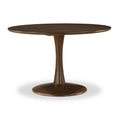  Color_Brown -- Holly 48" Brown Solid Wood And Oak Veneer Dining Table IMAGE 1