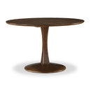  Color_Brown -- Holly 48" Brown Solid Wood And Oak Veneer Dining Table IMAGE 1