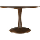  Color_Brown -- Holly 48" Brown Solid Wood And Oak Veneer Dining Table IMAGE 3