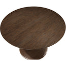  Color_Brown -- Holly 48" Brown Solid Wood And Oak Veneer Dining Table IMAGE 4