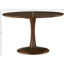  Color_Brown -- Holly 48" Brown Solid Wood And Oak Veneer Dining Table IMAGE 7