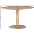  Color_Natural -- Holly 48" Natural Solid Wood And Oak Veneer Dining Table IMAGE 7