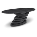  Color_Black -- Meridian Oval Moriah Dining Table with Pedestal Base IMAGE 1