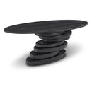  Color_Black -- Meridian Oval Moriah Dining Table with Pedestal Base IMAGE 1