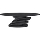  Color_Black -- Meridian Oval Moriah Dining Table with Pedestal Base IMAGE 3