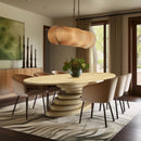  Color_Natural/ Oak -- Moriah 90" Oak Ash Veneer Dining Table IMAGE 2