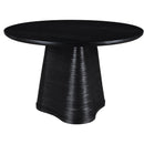 Color_Black -- Meridian Round Bernada Dining Table with Pedestal Base IMAGE 3