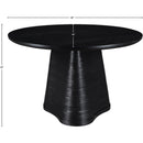  Color_Black -- Meridian Round Bernada Dining Table with Pedestal Base IMAGE 7