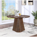  Color_Brown -- Bernada 48" Brown Solid Wood And Oak Veneer Dining Table IMAGE 2