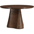  Color_Brown -- Bernada 48" Brown Solid Wood And Oak Veneer Dining Table IMAGE 3