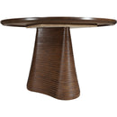  Color_Brown -- Bernada 48" Brown Solid Wood And Oak Veneer Dining Table IMAGE 4