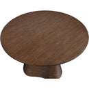  Color_Brown -- Bernada 48" Brown Solid Wood And Oak Veneer Dining Table IMAGE 5
