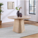  Color_Natural -- Bernada 48" Natural Solid Wood And Oak Veneer Dining Table IMAGE 2