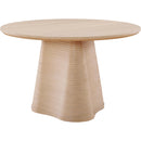  Color_Natural -- Bernada 48" Natural Solid Wood And Oak Veneer Dining Table IMAGE 3