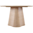  Color_Natural -- Bernada 48" Natural Solid Wood And Oak Veneer Dining Table IMAGE 4