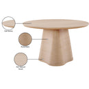 Color_Natural -- Bernada 48" Natural Solid Wood And Oak Veneer Dining Table IMAGE 6