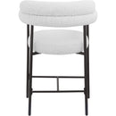  Color_Black/ Cream -- Blake Cream Boucle Fabric Upholstered Counter Stool IMAGE 2