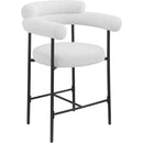 Meridian Blake Cream Boucle Fabric Counter Stool IMAGE 3