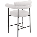 Meridian Blake Cream Boucle Fabric Counter Stool IMAGE 4