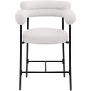  Color_Black/ Cream -- Blake Cream Boucle Fabric Upholstered Counter Stool IMAGE 5