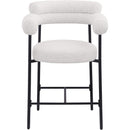 Meridian Blake Cream Boucle Fabric Counter Stool IMAGE 5