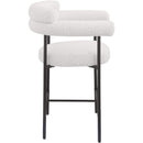  Color_Black/ Cream -- Blake Cream Boucle Fabric Upholstered Counter Stool IMAGE 6