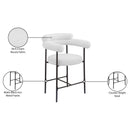  Color_Black/ Cream -- Blake Cream Boucle Fabric Upholstered Counter Stool IMAGE 9