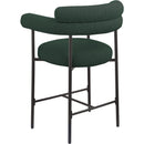  Color_Black/ Green -- Blake Green Boucle Fabric Upholstered Counter Stool IMAGE 4