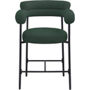  Color_Black/ Green -- Blake Green Boucle Fabric Upholstered Counter Stool IMAGE 5