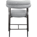  Color_Black/ Grey -- Blake Grey Boucle Fabric Upholstered Counter Stool IMAGE 2