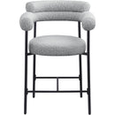  Color_Black/ Grey -- Blake Grey Boucle Fabric Upholstered Counter Stool IMAGE 5