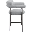 Color_Black/ Grey -- Blake Grey Boucle Fabric Upholstered Counter Stool IMAGE 6
