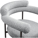  Color_Black/ Grey -- Blake Grey Boucle Fabric Upholstered Counter Stool IMAGE 7