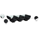  Meridian Beverwil Black Glass Top And Oak Veneer Base Coffee Table IMAGE 6