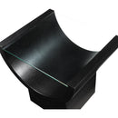  Meridian Beverwil Black Glass Top And Oak Veneer Base End / Side Table IMAGE 4
