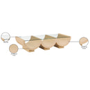  Meridian Beverwil Natural Glass Top And Oak Veneer Base Coffee Table IMAGE 6