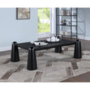  Meridian Wyndham Black Solid Wood And Oak Veneer Coffee Table IMAGE 2