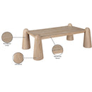 Meridian Wyndham Natural Solid Wood And Oak Veneer Coffee Table IMAGE 6